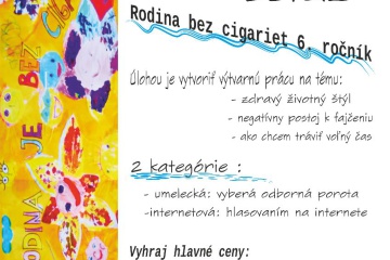 Celoslovenská výtvarná súťaž: Rodina bez cigariet 6. ročník