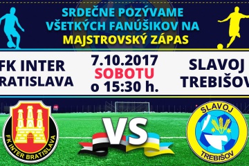 Majstrovský zápas: FK Inter Bratislava - FK Slavoj Trebišov
