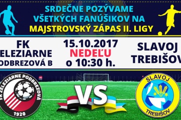 Majstrovský zápas II. ligy: FK Železiarne Podbrezová B - FK Slavoj Trebišov