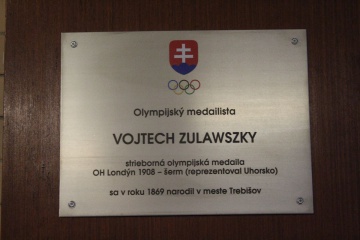 Odhalenie Pamätnej tabule olympionikovi z Trebišova - VOJTECHOVI ZULAWSZKÉMU