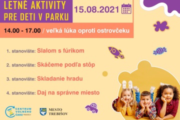 Letné aktivity pre deti v parku (CVČ) - 15. 8.