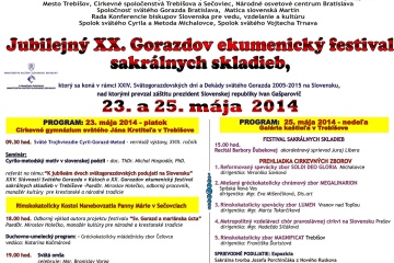 Jubilejný XX. Gorazdov ekumenický festival sakrálnych skladieb