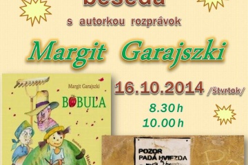 Beseda so spisovateľkou Margit Garajszki
