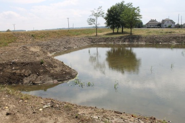 Obnova záchytnej nádrže na povrchové vody v Milhostove