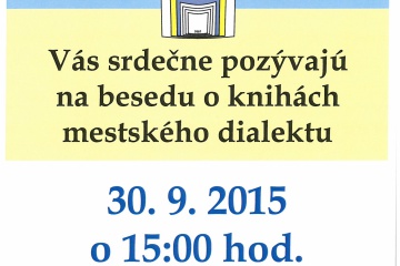 Beseda o knihách mestského dialektu