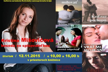 Beseda so spisovateľkou Kristínou Mišovičovou