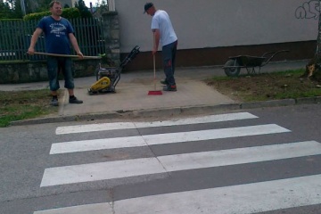 Opravy a ďalšie práce stavebnej skupiny mesta Trebišov