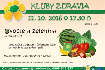 Kluby zdravia: Ovocie a zelenina