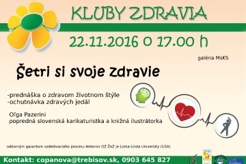 Kluby zdravia: Šetri si svoje zdravie