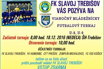 Vianočný mládežnícky futbalový turnaj U- 8 a U- 9