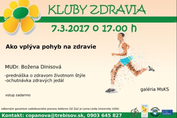 Kluby zdravia - Ako vplýva pohyb na zdravie