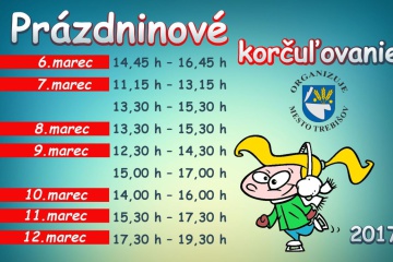 Prázdninové korčuľovanie na zimnom štadióne (6. - 12.3.)