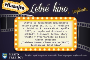 Trebišov má šancu vytvoriť letné kino na amfiteátri. Treba zaň hlasovať!