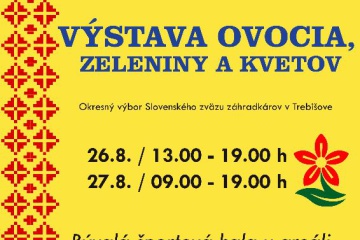 DNI MESTA TREBIŠOV: Výstava ovocia, zeleniny a kvetov