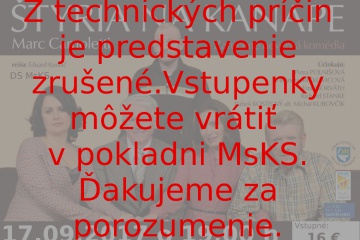 Divadelné predstavenie: ŠTYRIA NA KANAPE - ZRUŠENÉ