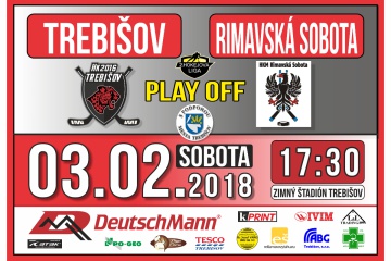 Hokejový zápas:  HK 2016 Trebišov  - HKM Rimavská Sobota