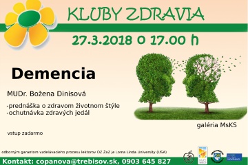 Kluby zdravia: Demencia