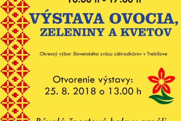 Výstava ovocia, zeleniny a kvetov 2018