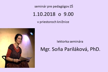 Seminár s lektorkou umelec. prednesu pre pedagógov ZŠ