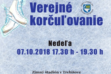 Korčuľovanie pre širokú verejnosť - 7. október 2018