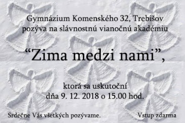 POZVÁNKA: Vianočná akadémia „Zima medzi nami“