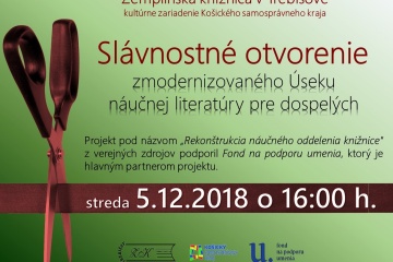 Slávnostné otvorenie zmodernizovaných a zrekonštruovaných priestorov knižnice
