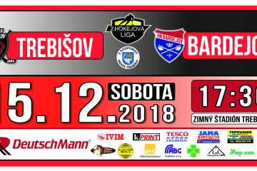 Hokejový zápas:  HK 2016 Trebišov  - HK Bardejov