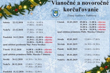 Vianočné a novoročné korčuľovanie pre verejnosť