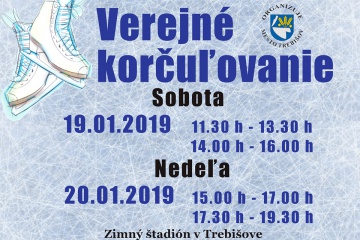 Korčuľovanie pre širokú verejnosť - 19. a 20. január 2019