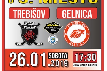 Hokejový zápas:  HK 2016 Trebišov  - HC Rebellion 2015 Gelnica