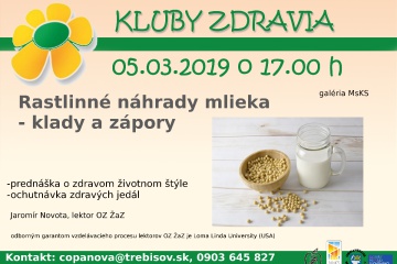 Kluby zdravia: Rastlinné náhrady mlieka - klady a zápory