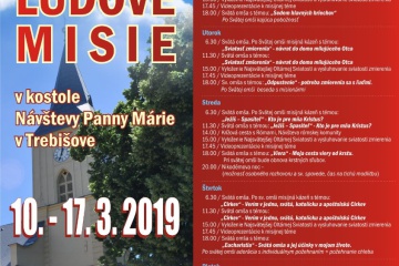Ľudové misie v kostole Návštevy Panny Márie v Trebišove