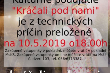 PUĽS - Kráčali pod nami  - vystúpenie preložené na MÁJ