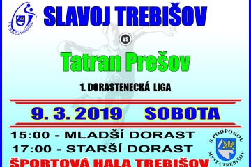 Hádzanársky zápas 1. dorasteneckej ligy: Slavoj Trebišov - Tatran Prešov