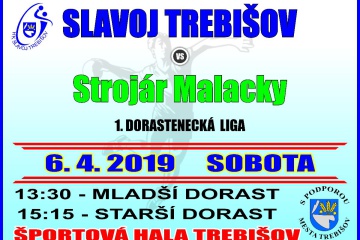 Hádzanársky zápas 1. dorasteneckej ligy: Slavoj Trebišov - Strojár Malacky