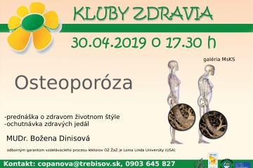 Kluby zdravia - Osteoporóza