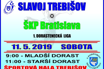 Hádzanársky zápas 1. dorasteneckej ligy: Slavoj Trebišov - ŠKP Bratislava