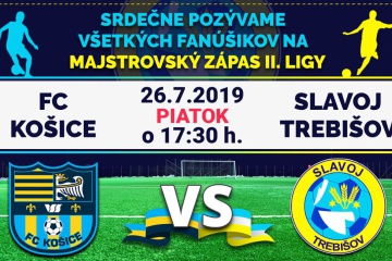 Majstrovský zápas II. ligy: FC Košice - FK Slavoj Trebišov