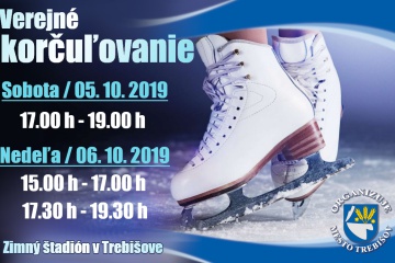 Korčuľovanie pre verejnosť - 05. a 06. október 2019