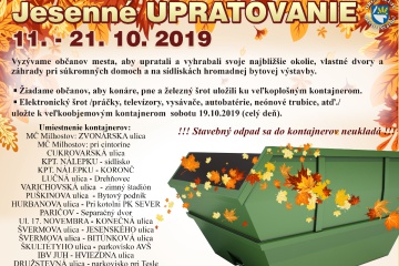 Jesenné upratovanie 11. - 21. október 2019