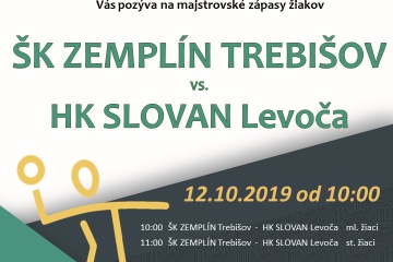 Majstrovské zápasy žiakov: ŠK Zemplín Trebišov - HK Slovan  Levoča