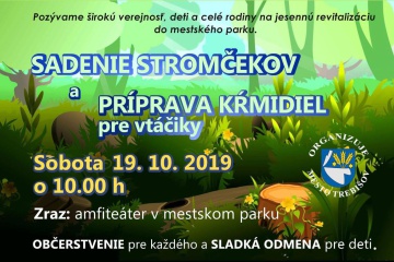 Sadenie stromčekov a príprava kŕmidiel pre vtáčiky