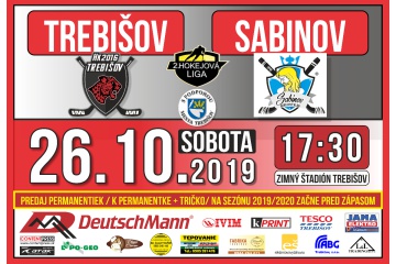 Hokejový zápas: HK 2016 Trebišov  - HK Sabinov
