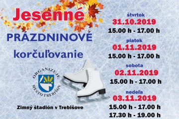 JESENNÉ PRÁZDNINOVÉ KORČUĽOVANIE 31.10. - 3.11.2019