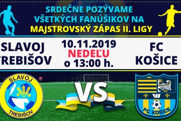Majstrovský zápas II. ligy: Slavoj Trebišov - FC Košice