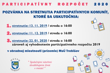 Pozvánka na verejné stretnutia „participatívny rozpočet 2020“