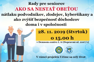 Bezpečnosť seniorov - ako sa nestať obeťou podvodníkov a zlodejov