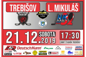 Hokejový zápas:  HK 2016 Trebišov  - L. Mikuláš
