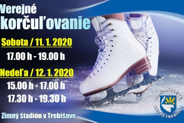 Korčuľovanie pre verejnosť - 11. a 12. január 2020