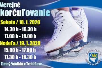 Korčuľovanie pre verejnosť - 18. a 19. január 2020